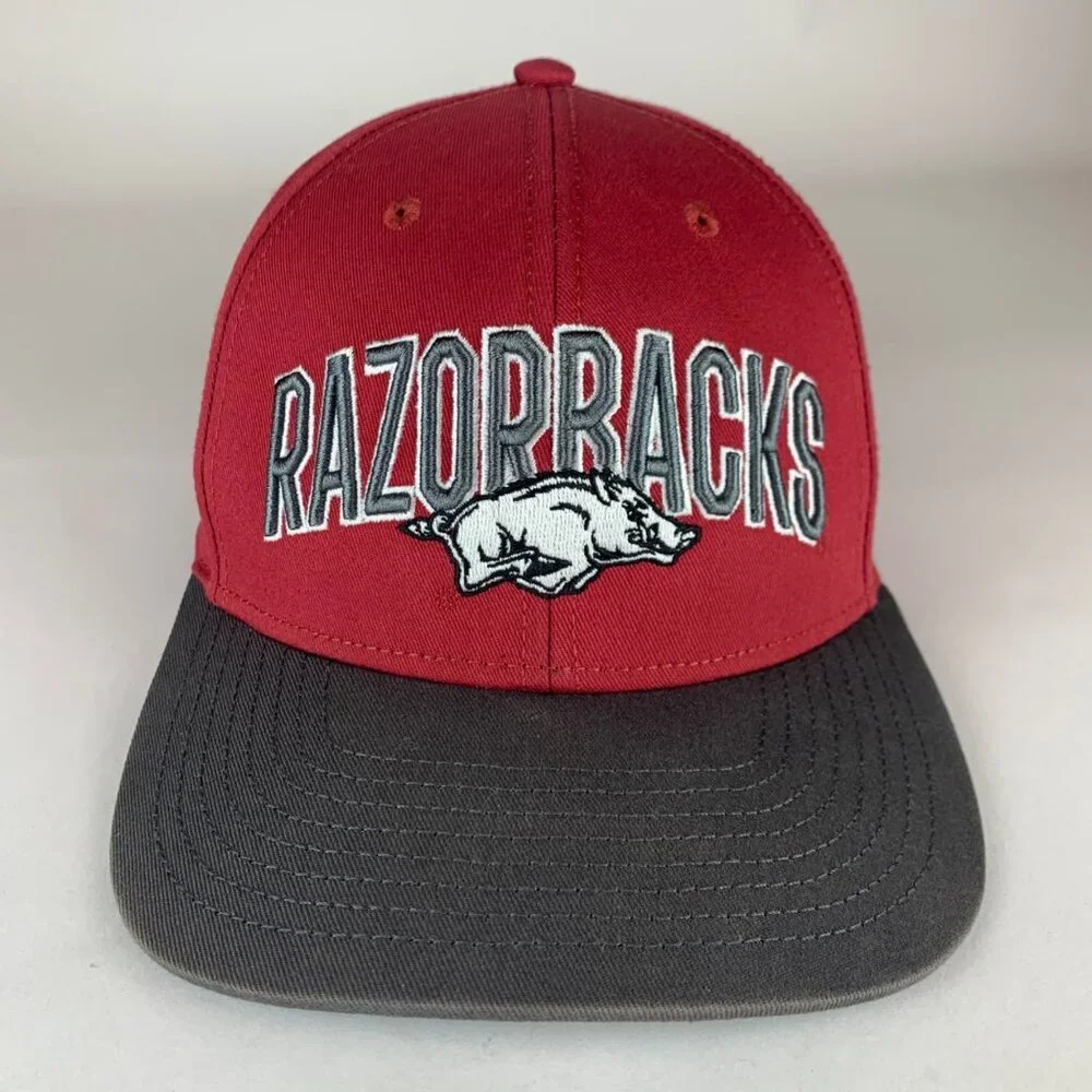 Arkansas Razorbacks NCAA Red Gray Captivating Snapback Hat